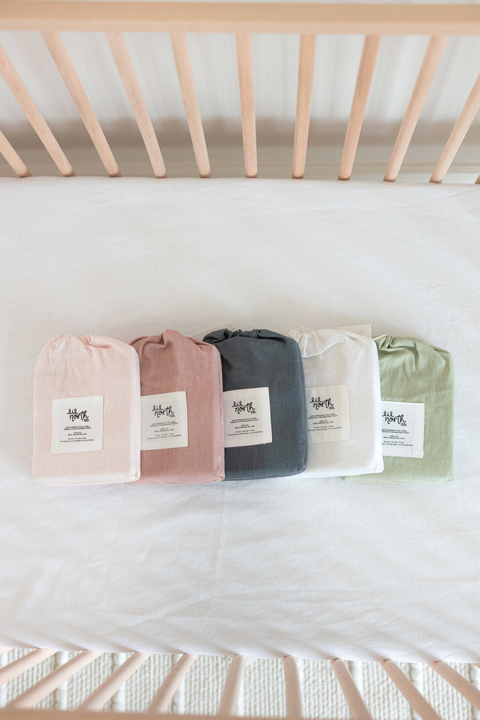 Luxury Linen Crib Sheets