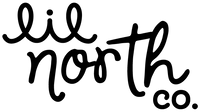 Brand Logo cursive script saying lil north co
